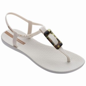 Beige Women's Ipanema Class Charm Sandals | OBEGUK-462