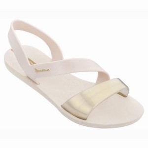 Beige Women's Ipanema Vibe Sandals | ANDQRB-789