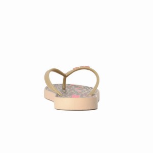 Beige / Gold / Black Kids' Ipanema Tropics Flip Flops | ORCTPI-501