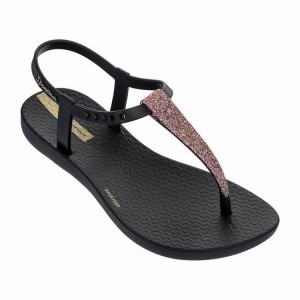 Black Kids' Ipanema Shimmer Sandals | JGASKT-409