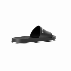 Black Men's Ipanema Glide Slides | NBDFRJ-140