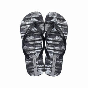 Black Men's Ipanema Parati IV Ad Flip Flops | FUDCXH-073