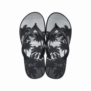 Black Men's Ipanema Posto 10 Temas Flip Flops | NWUFYB-321