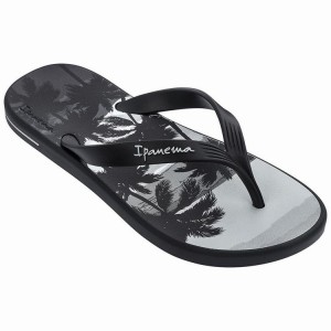 Black Men's Ipanema Posto 10 Temas Flip Flops | ENSRKH-952