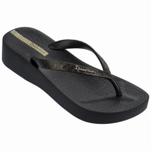 Black Women's Ipanema Brasil Tropical Plat Flip Flops | QFBEVH-165