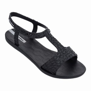 Black Women's Ipanema Venus Sandals | IESTZP-598