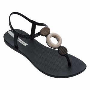 Black / Beige Women's Ipanema Class Modern Sandals | XNSUOH-631