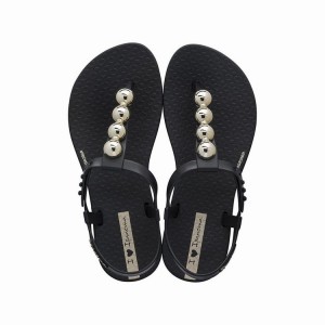 Black / Gold Kids' Ipanema Class Glam Sandals | WURDJG-625