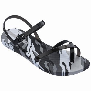 Black / Grey Women's Ipanema Fashion IX Sandals | MXIHVE-372