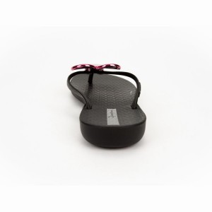 Black / Red Kids' Ipanema Wave Heart Flip Flops | FRSHAK-204