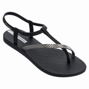 Black / Silver Women's Ipanema Class Wish II Sandals | RGCPVA-037