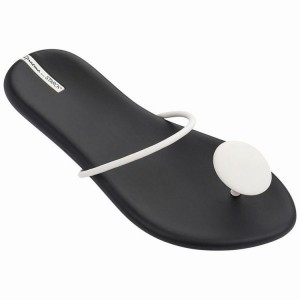 Black / White Women's Ipanema Philippe Starck Thing U II Flip Flops | XPZLRU-571