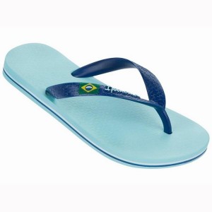 Blue / Navy Kids' Ipanema Brazil Flip Flops | QXPEDC-689