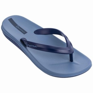 Blue / Navy Men's Ipanema Anatomic Lapa Ad Flip Flops | SJWKGU-105