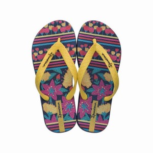 Blue / Yellow Kids' Ipanema Temas XIII Flip Flops | MOLZIH-851