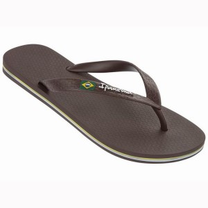 Brown Men's Ipanema Classic Brazil II Flip Flops | NOKDSP-725