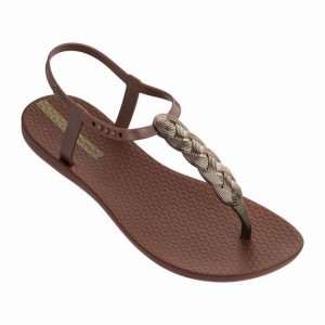 Brown Women's Ipanema Charm VI Wave Sandals | YOXJIC-318