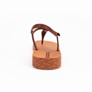 Brown Women's Ipanema Plush Weave Sandals | TNRMEB-625