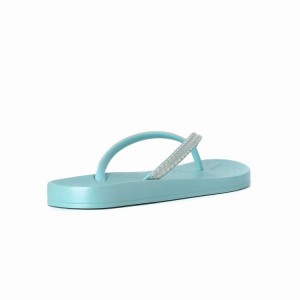 Green / Gold Women's Ipanema Ana Metallic IV Flip Flops | XOHRVY-614