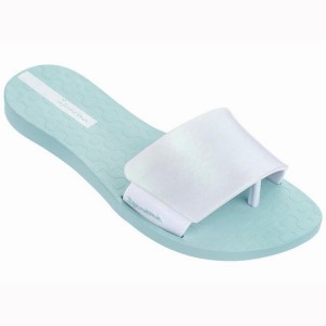 Green / White Women's Ipanema Livia Flip Flops | JDICKU-829