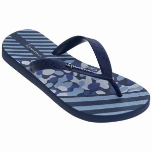 Navy Kids' Ipanema Temas XIII Flip Flops | JAWCGP-352