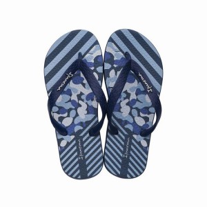 Navy Kids' Ipanema Temas XIII Flip Flops | OYBCAT-182