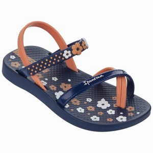 Navy / Orange Baby Ipanema Blanket III Sandals | NAMPZY-593