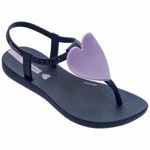 Navy / Pink Kids' Ipanema Class Love Sandals | HBAIFM-798