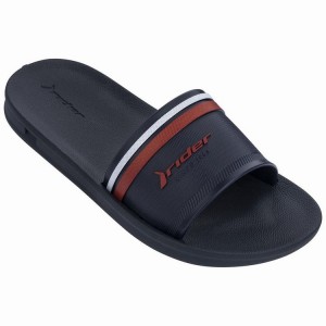 Navy / Red Kids' Ipanema Strike Plus Slides | ZKQGJD-950