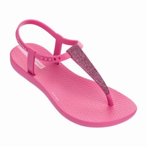 Pink Kids' Ipanema Shimmer Sandals | AHJFCY-356