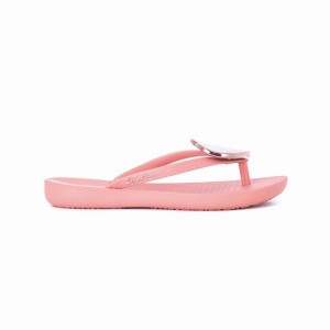 Pink Kids' Ipanema Wave Heart Flip Flops | OIANRF-892