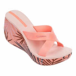 Pink Women's Ipanema X Wedge Slides | GEFKJN-604