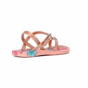 Pink / Beige Kids' Ipanema Suzi Print II Sandals | SVYATE-294