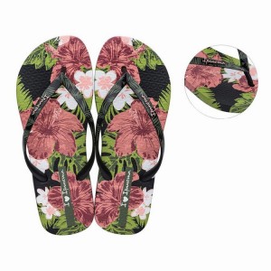 Pink / Black Women's Ipanema I Love Sun Flip Flops | TSRBWI-976