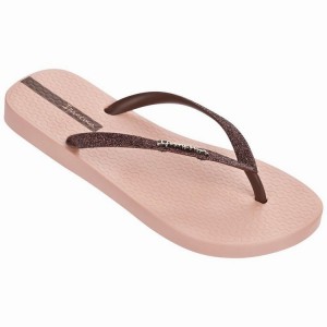 Pink / Brown Women's Ipanema Lolita III Flip Flops | DAJNZQ-518