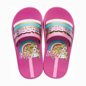 Pink / Gold Kids' Ipanema Barbie Slides | MBGFWC-247