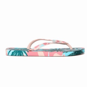 Pink / Green Women's Ipanema I Love Sun Flip Flops | FZILEW-423