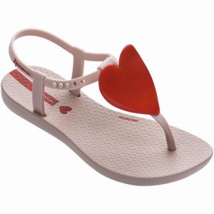 Pink / Red Kids' Ipanema Class Love Sandals | BVJMLZ-286