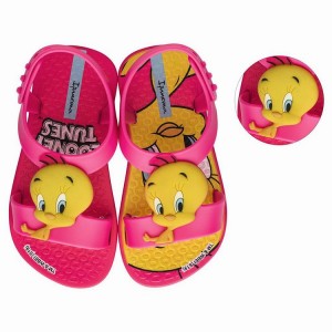 Pink / Yellow Baby Ipanema Looney Tunes Sandals | TJSWRB-012