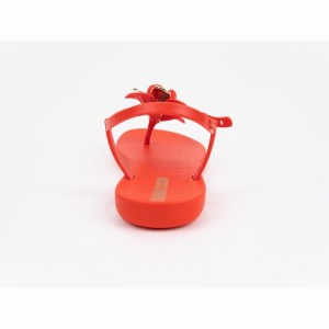 Red / Gold Women's Ipanema Floret Sandals | CRHJID-418