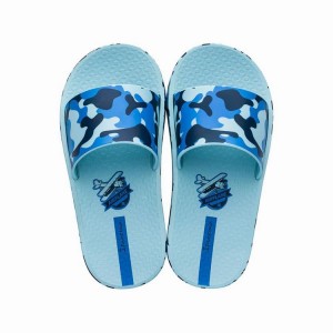 Turquoise / Blue Kids' Ipanema Slippy Sandals | SWLXNQ-126