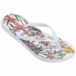 White Women's Ipanema Botanicals Flip Flops | ZICOLB-873