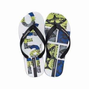 White / Black Kids' Ipanema Temas XIII Flip Flops | INOYGE-928