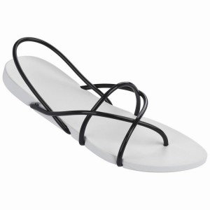 White / Black Women's Ipanema Philippe Starck Thing G Sandals | FSQRWU-163