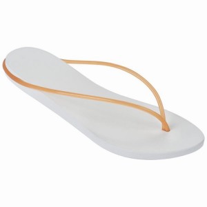 White / Orange Women's Ipanema Philippe Starck Thing M Flip Flops | JBKZOE-527