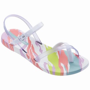 White / Pink Women's Ipanema Fashion IX Sandals | NBUAFS-140