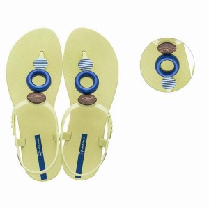 Yellow / Blue Women's Ipanema Class Modern Sandals | CZJUEK-168