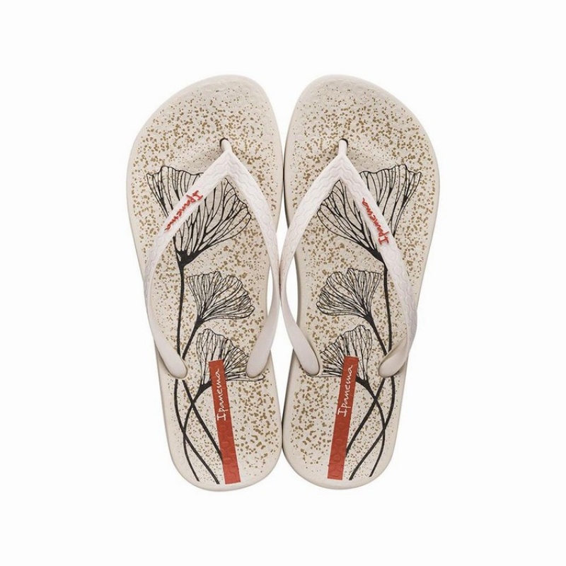 Beige Women's Ipanema Anatomic Temas XI Flip Flops | GIBZTD-789