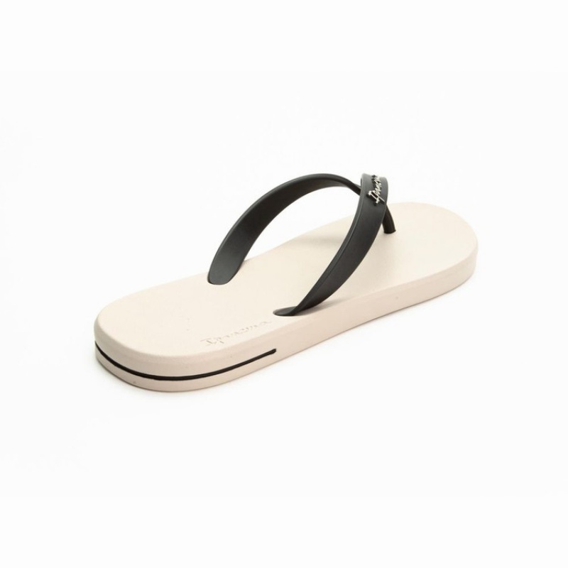 Beige / Black Men's Ipanema Posto 10 Flip Flops | WDHSEU-936