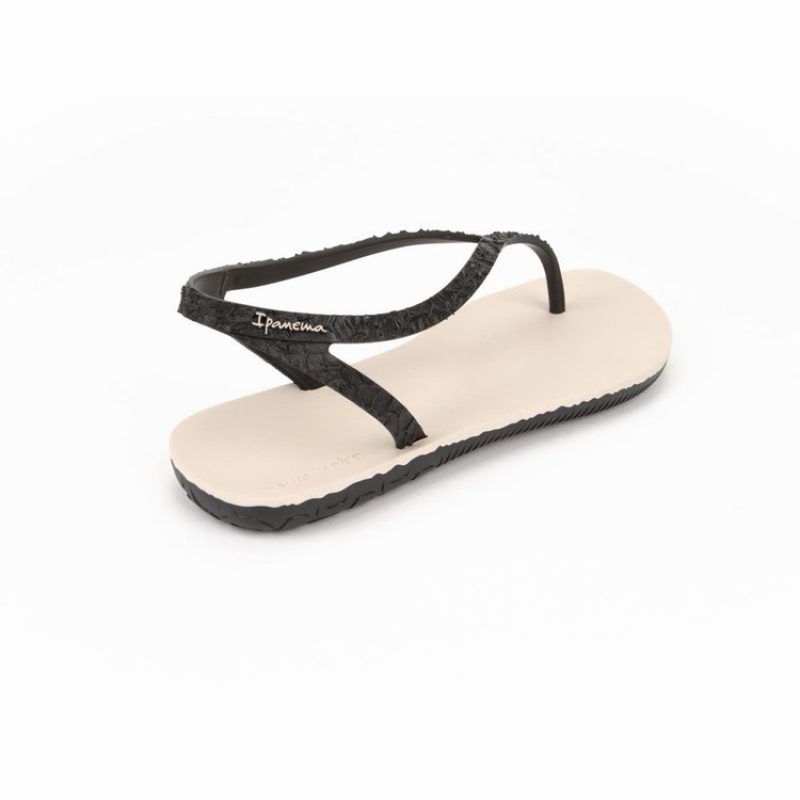 Beige / Black Women's Ipanema Jo Sandals | GLZTEW-671